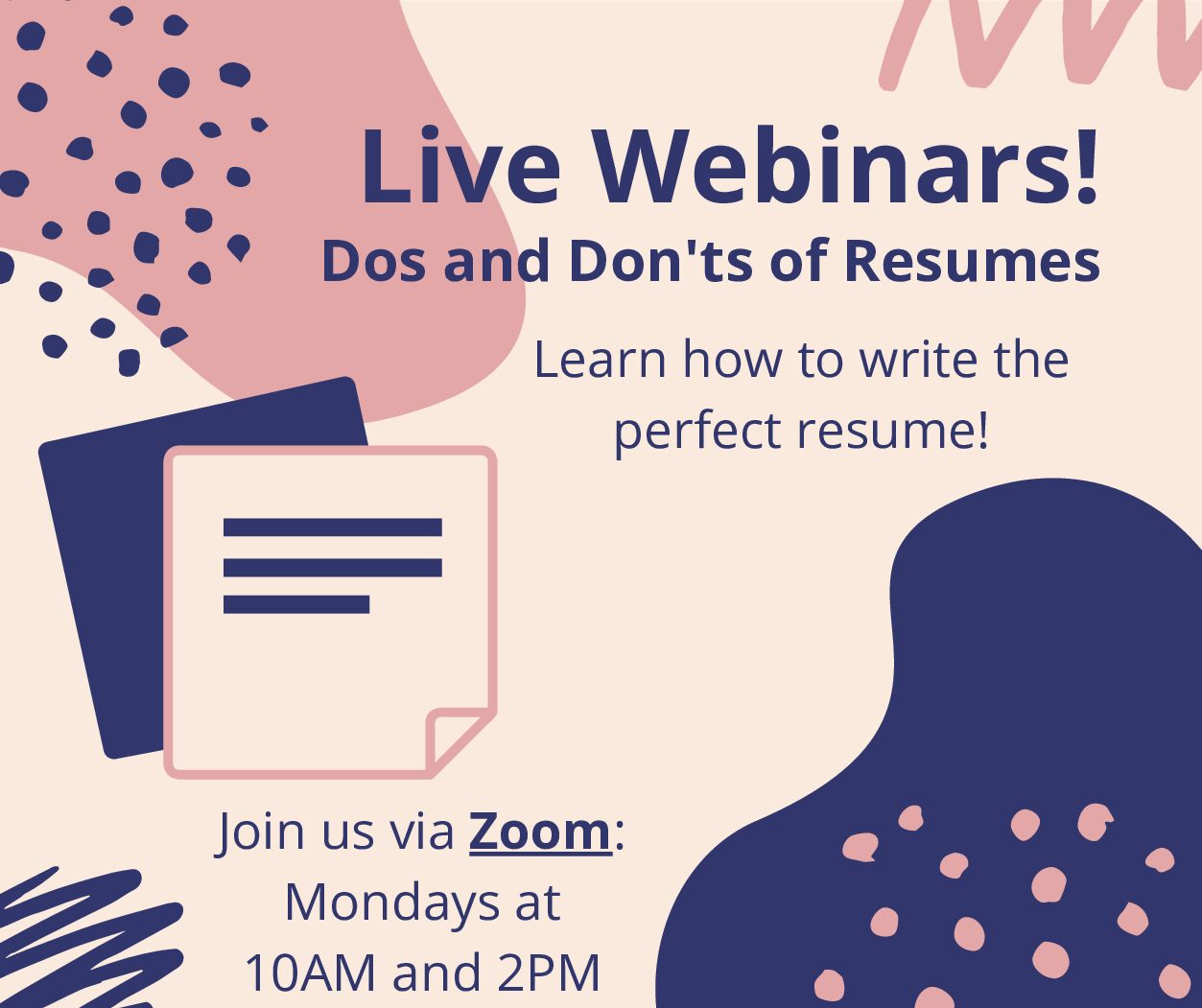 Dos and Don'ts of Resumes (Live Webinar)