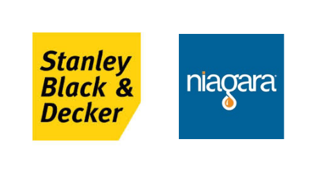 Stanley Black and Decker and Niagara Bottling Logos