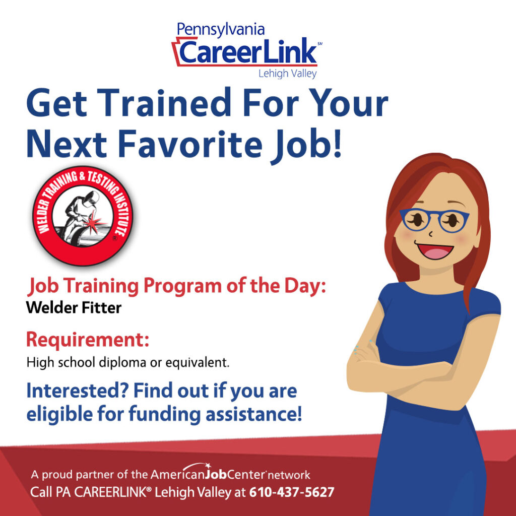 Welder fitter job program of the day graphic