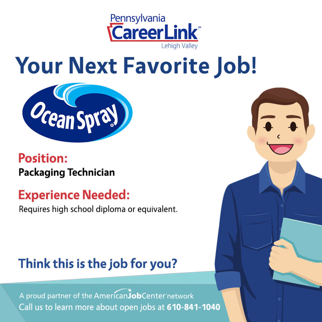 Ocean Spray Job of the Day Graphic