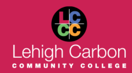 LCCC Logo against a magenta background